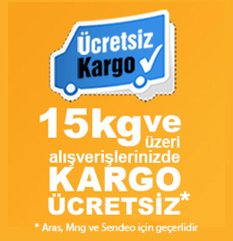 15 kg ve üzeri ücretsiz kargo