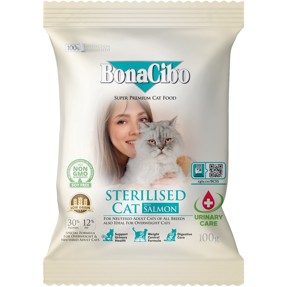 BonaCibo Adult Cat Sterilised Somonlu
