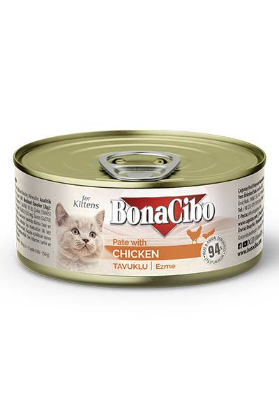 BonaCibo Ezme Tavuklu Yaş Yavru Kedi Maması