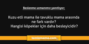 Kuzu etli mama ile tavuklu mama arasında ne fark vardır? Hangisi köpekler için daha besleyicidir? Kuzu etli mama ile tavuklu mama arasında ne fark vardır? Hangisi köpekler için daha besleyicidir?