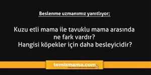 Kuzu etli mama ile tavuklu mama arasında ne fark vardır? Hangisi köpekler için daha besleyicidir?